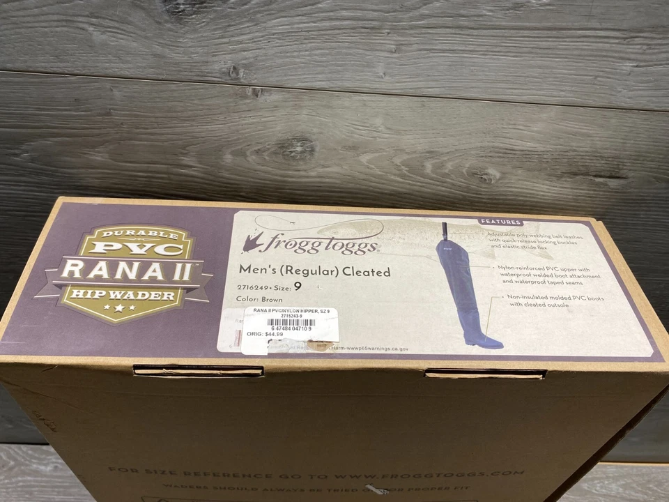 Frogg Toggs RANA II Men's Boots Foot Cleated Brown Hip Wader. Size 9. - Image 3 of 4