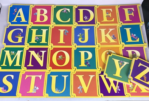 Vintage Sesame Street Alphabet Puzzle Board Book Set of 26 A-Z ABC - COMPLETE - Picture 2 of 11