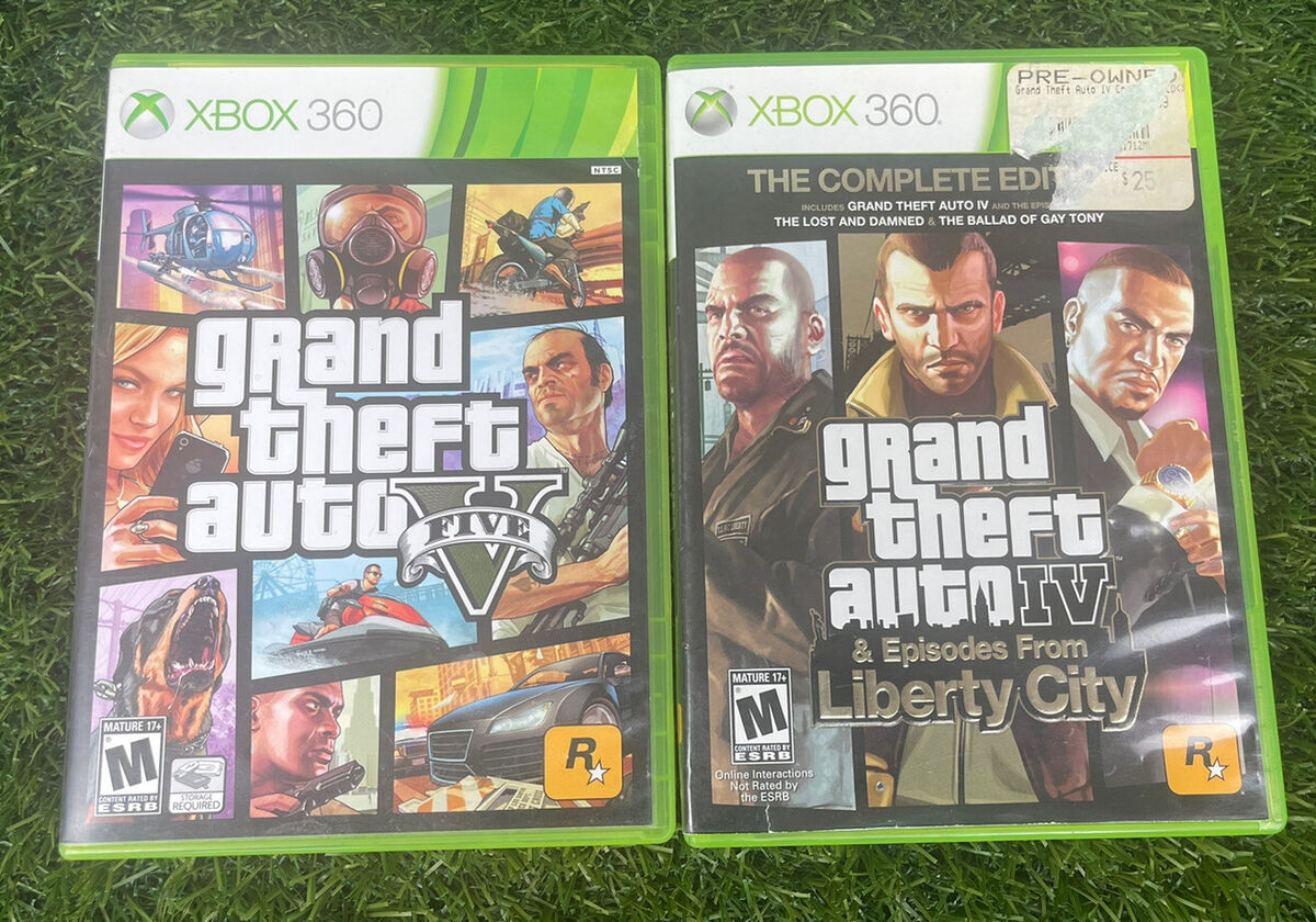 Grand Theft Auto IV Complete Edition & GTA V Lot of 2 Games TESTED Xbox 360  G49