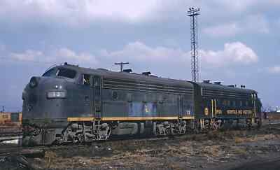 CNJ F7A 13 and N&W F7A 3690 ex-Wabash at Jersey City NJ 8 x 10 Photo