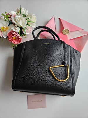 Coccinelle Ledertasche, Handtasche Narcisse, schwarz, neu