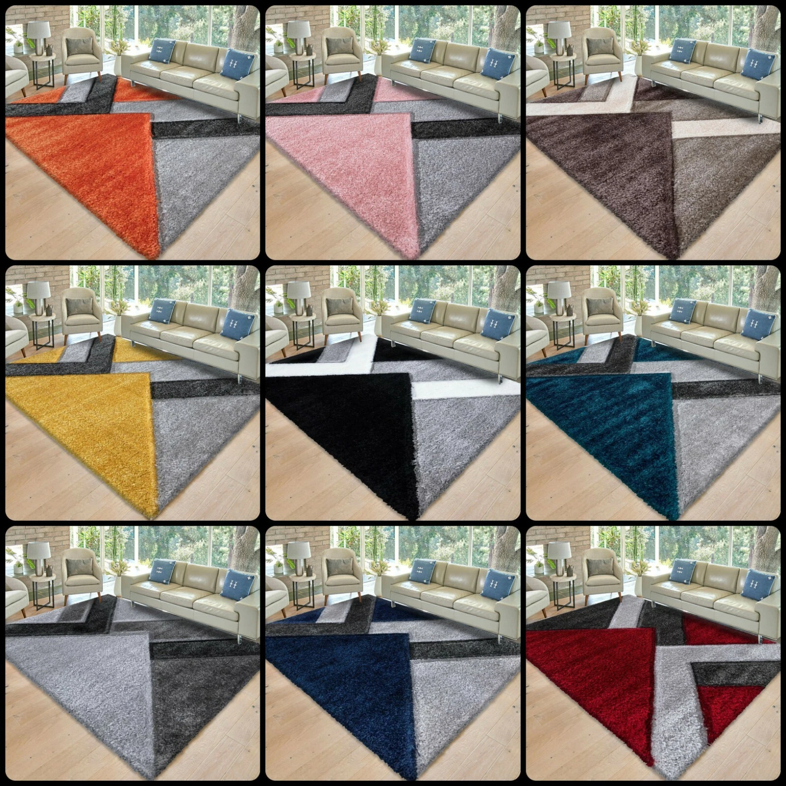 Modern Large Shaggy NOVA Rugs Hallway Runner Living Room Rugs Bedroom Carpet Mat