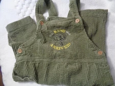 SWEET Boys Lion King SIMBA Disney Baby 12M   CORDUROY Overalls Green Embroidered