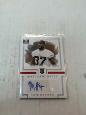 Matthew Dayes 2017 Impeccable Rookie Auto Card #187 Serial #35/75