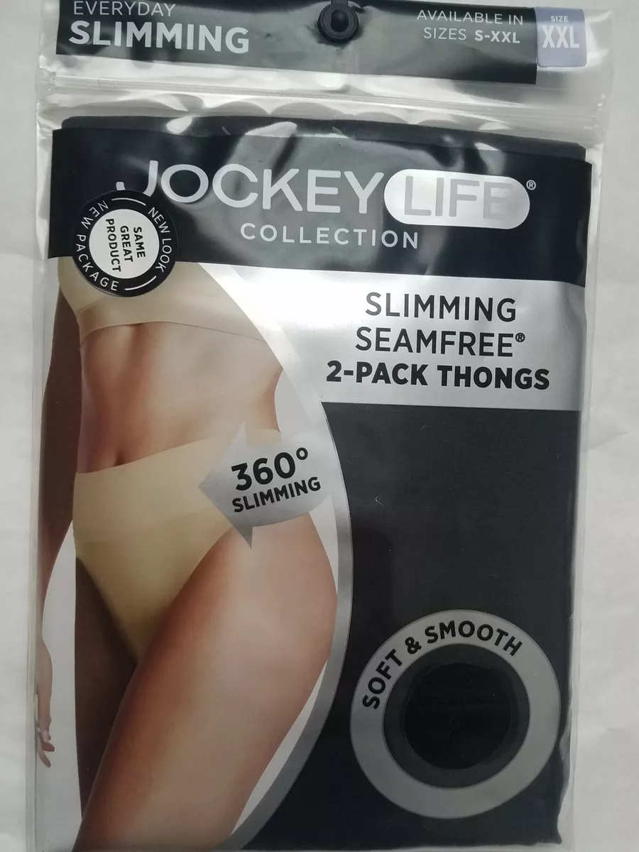 JOCKEY LIFE COLLECTIONS WOMEN'S 2PK THONGS SLIMMING SHAPEWEAR