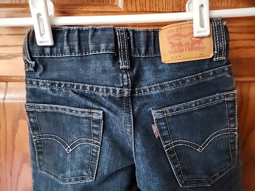 Levi's Strauss 511 Jeans Slim Fit Youth Size 5 Reg (4-5yrs) Blue Denim - Picture 5 of 6