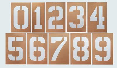 24 INCH TALL 'NUMBER' STENCIL SET  0-9 FOR USE ON PARKING LOT, STREET or WALL