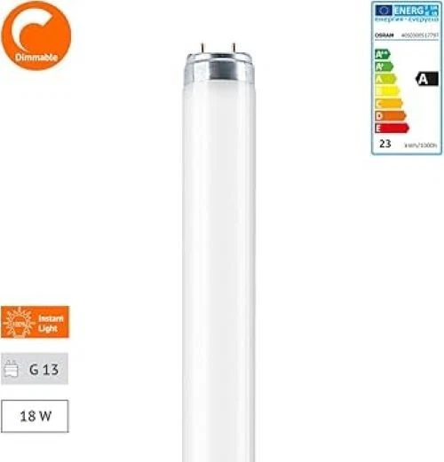 Osram 2ft 18w, 4ft 36w, 5ft 58w T8 G13 Fluorescent Tube 840 Cool White 4000k - Image 4 of 4