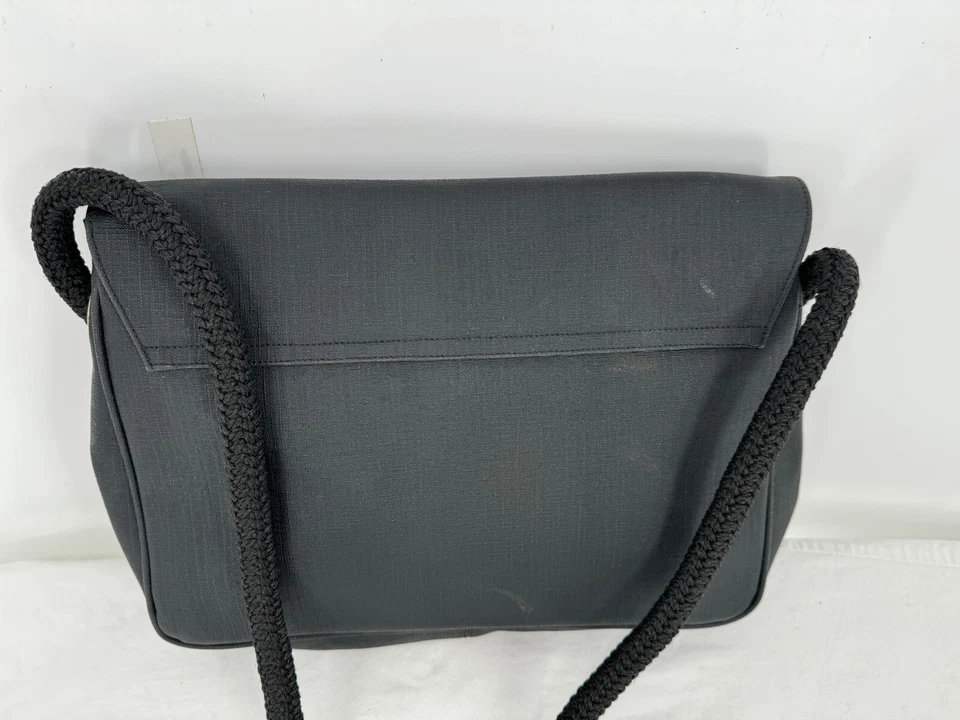 Bolso de hombro vintage RODO Italia recubierto dorado nailon ancla náutica bolso de mano Foto 2 de 4