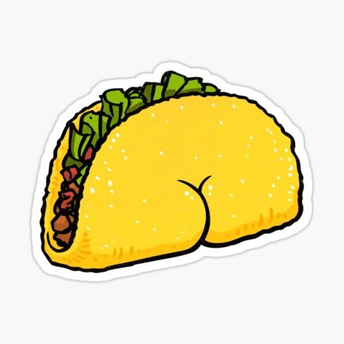 Taco Butt Sticker Funny Cute Car Laptop Truck RV Decal