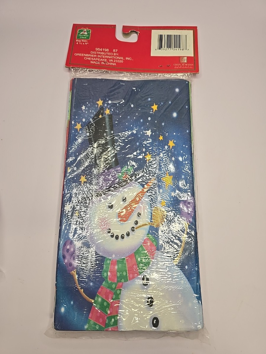 Vintage Christmas House Paper Gift Sacks Set of 20 Lindy Bowman