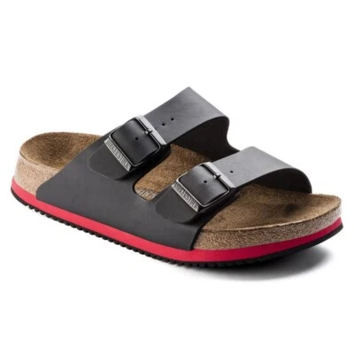 Sandales Birkenstock Arizona Superlaufsohle Noir Étroit Ou Large - Photo 1/4