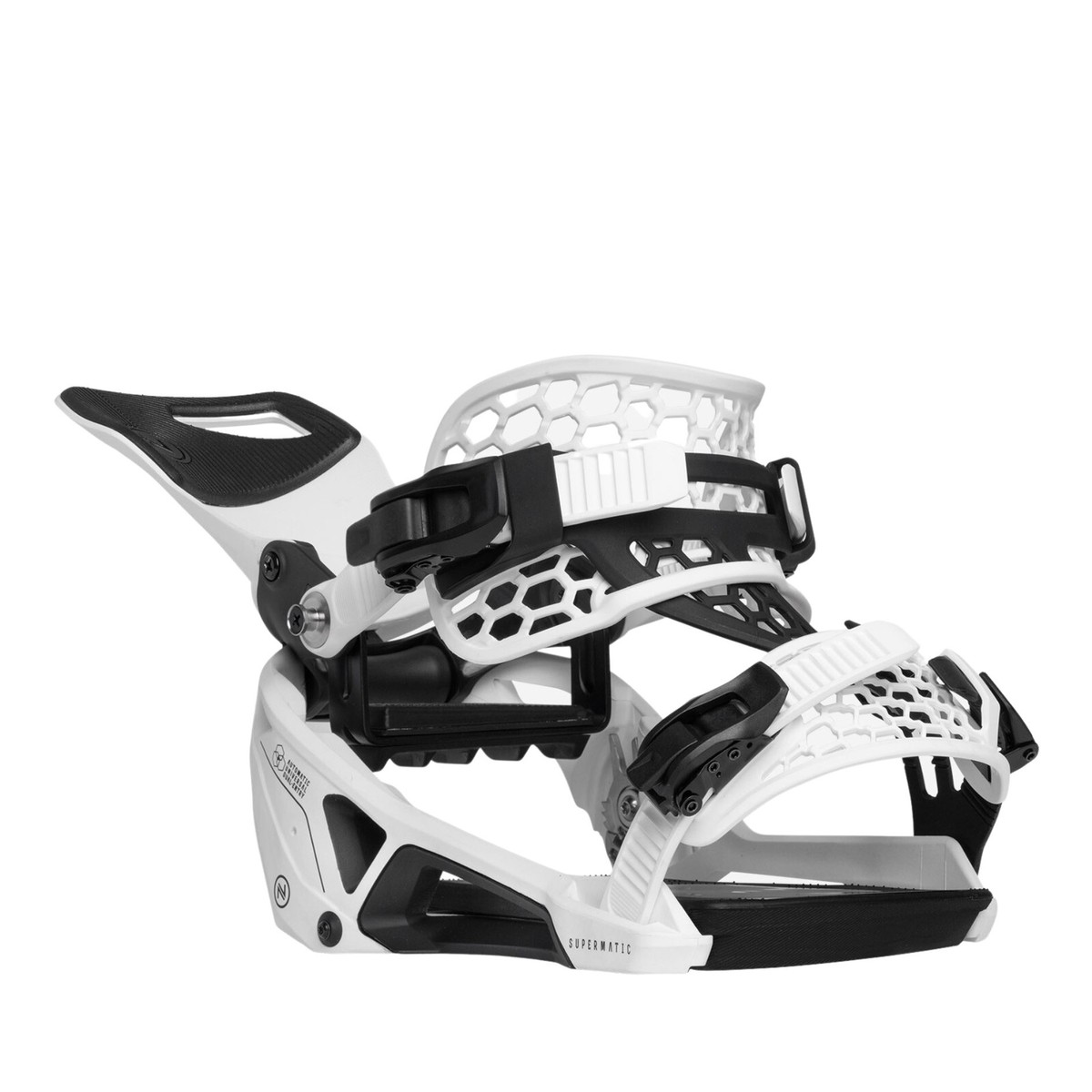 Open Box Nidecker Supermatic Men's Snowboard Bindings, White