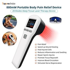 Cool Laser Treatment 20 Diodes Laser for Acute and Chronic Pain with LCD Screen