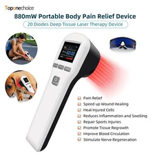 Cool Laser Treatment 20 Diodes Laser for Acute and Chronic Pain with LCD Screen