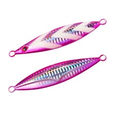 Saltwater Flat Fall Fishing Lure Vertical Lead Jig Jigging Bait Hook Tackle Glow