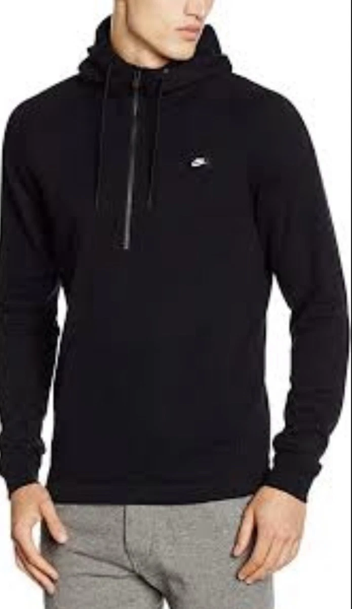 Pittig verlangen Voorwaarden Nike Modern Half Zip Hoodie Sweatshirt Pullover Black 805132-010 Mens Size  XL | eBay