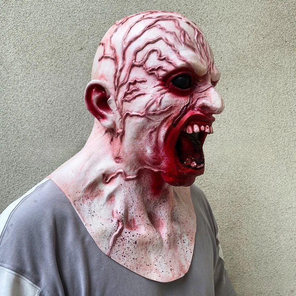 Walking Dead Zombie Walker Scary Horror Mask for Halloween Cosplay Party Costume - Image 2 of 4