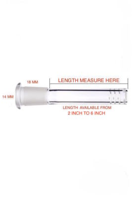 3 Pieces 6 Cuts Glass Downstem Diffuser 14MM To 18MM 2'' To 6'' Length Available