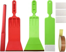 3Pcs Window Tint Tool Bulldozer Squeegee w/ Extended Handle + 1 Meter PTFE Tape