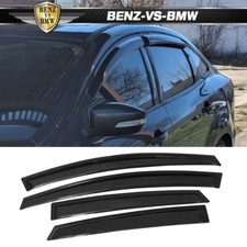 Fit 12-18 Ford Focus Acrylic Window Visors Rain Guard Deflector Tape On 4pc