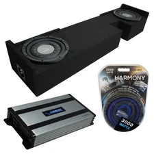 00-03 Ford F-150 Ext Super Cab Truck Harmony F124 Dual 12" Sub Box & HA-A800.1