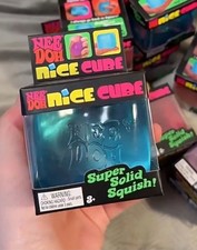 Nee Doh Nice Cube - Super Solid Squish  Blue - Brand New/Factory Sealed 