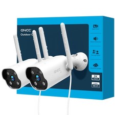 2 Camaras De Vigilancia Seguridad 2K 24/7 Para Casas Exterior Con Audio y Alexa