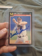 1991 Score Baseball Mark Grant On Card Auto