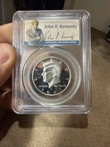 2001 S US Kennedy SILVER Proof Half Dollar PCGS PR69 DCAM 90% Silver
