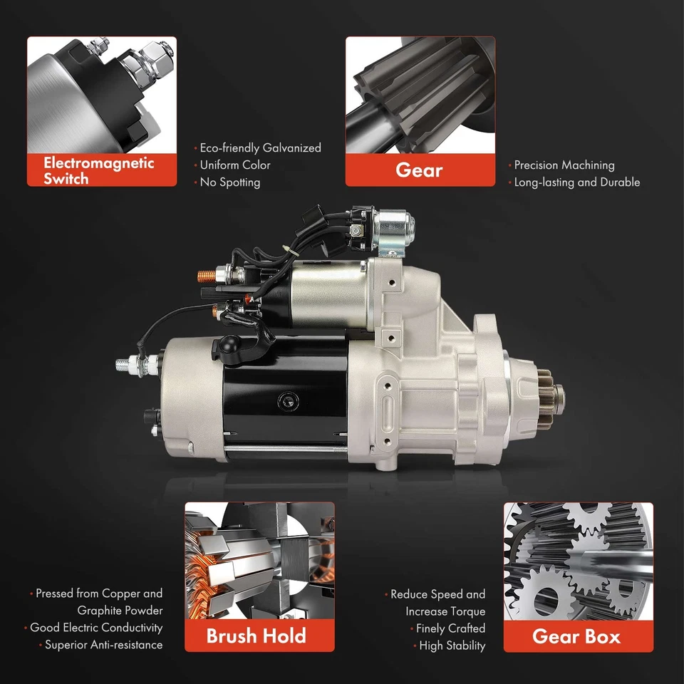 Motor De Arranque para Cosechadora Internacional Marmón Herrington 12 Voltios 7.3KW CW 11T Foto 4 de 4