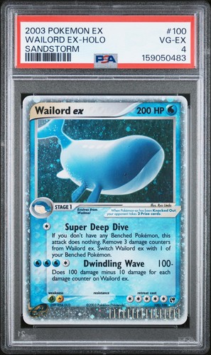 Wailord ex graded PSA 4 for sale on eBay