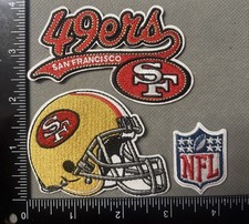 LOT OF 3 SAN FRANCISCO 49ERS FOOTBALL IRON ON EMBROIDERED PATCH LOT OF 3 SAN FRANCISCO 49ERS FOOTBALL IRON ON EMBROIDERED PATCH