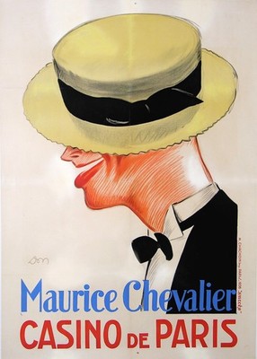 ALTES POSTER SPENDE 1926 MAURICE CHEVALIER CASINO DE PARIS ca. 115,5 x 158,5 cm