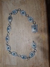 Unmarked Turquoise Concho Belt Missing links