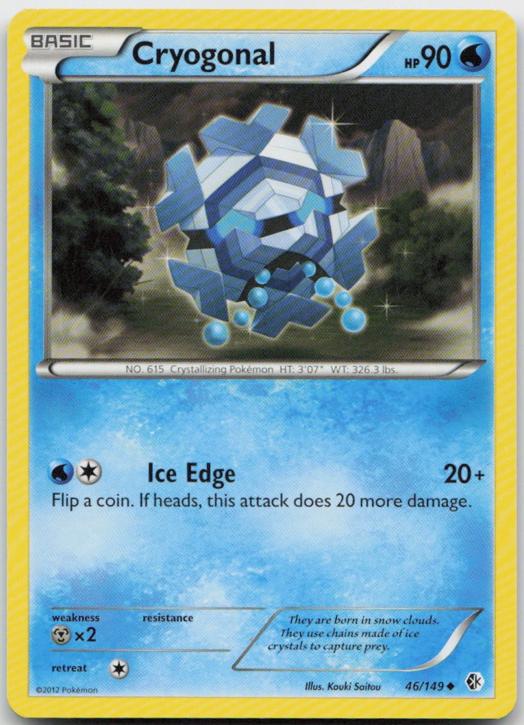 Cryogonal 46/149 Uncommon Boundaries Crossed Pokemon LP