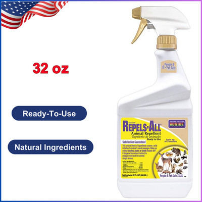 Bonide Repels-All Animal Repellent 32 oz Ready-to-Use Spray, People & Pet Safe