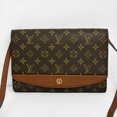 Louis Vuitton Monogram Bordeaux 2-Way Shoulder Bag Clutch Used