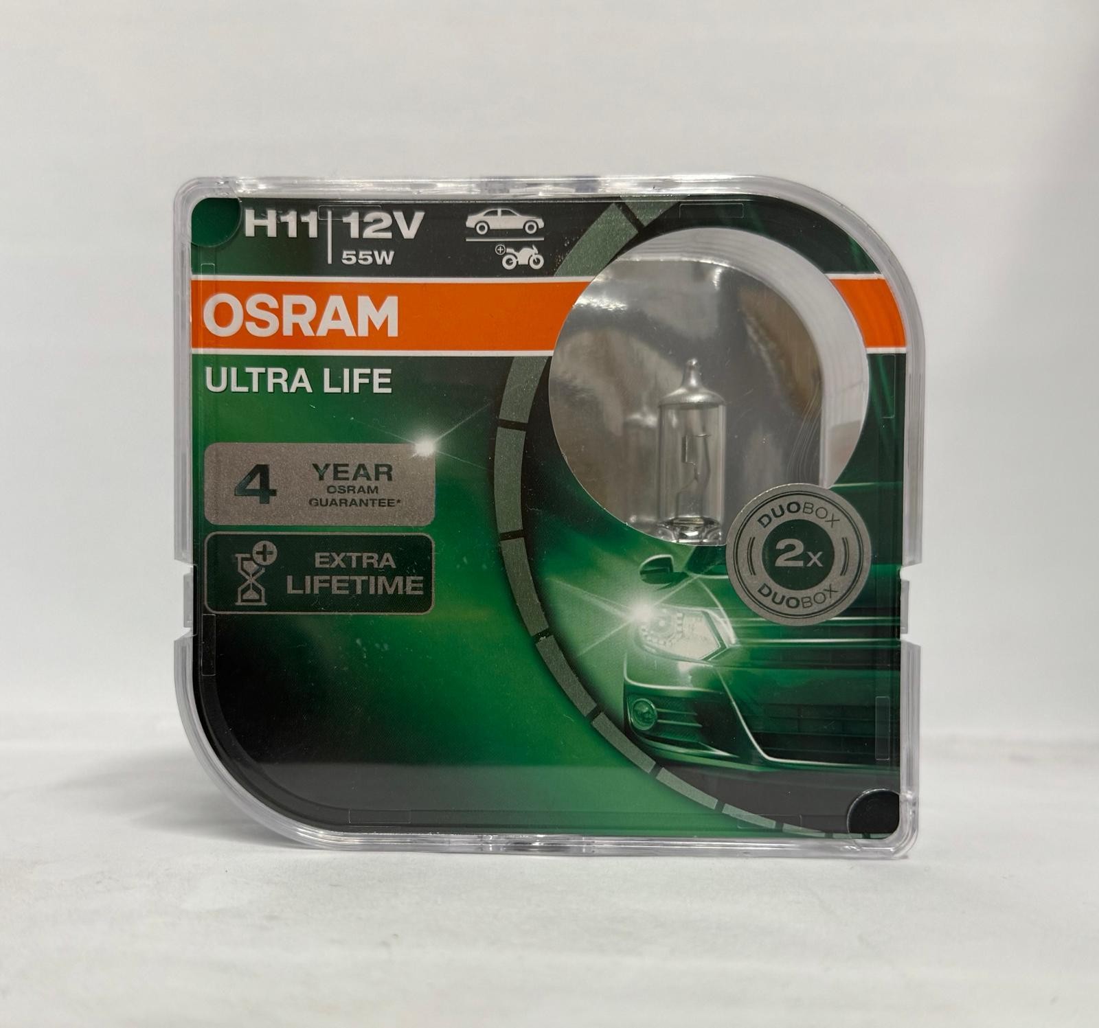 SALE! H11 Osram 12V 64211ULT-HCB PGJ19-2 ULTRA LIFE HEADLIGHT BULBS DuoBox #284