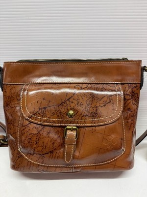 Paricia Nash Tuscania  Leather Shoulder Bag PURSE  MAP RIOT RUST NEW SEE PICS