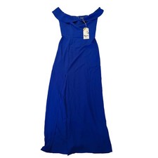 NWT Show Me Your Mumu Blue Upton Off The Shoulder Maxi Dress Size Medium