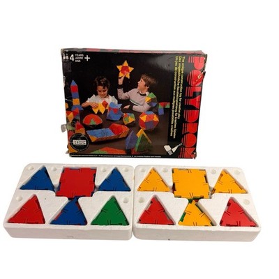 Polydron Set Geometric Building Construction Toy Incomplete Squares Triangles