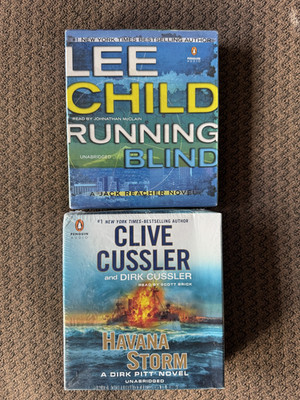 Clive & Dirk Cussler Havana Storm Lee Child Running Blind Audiobooks CD