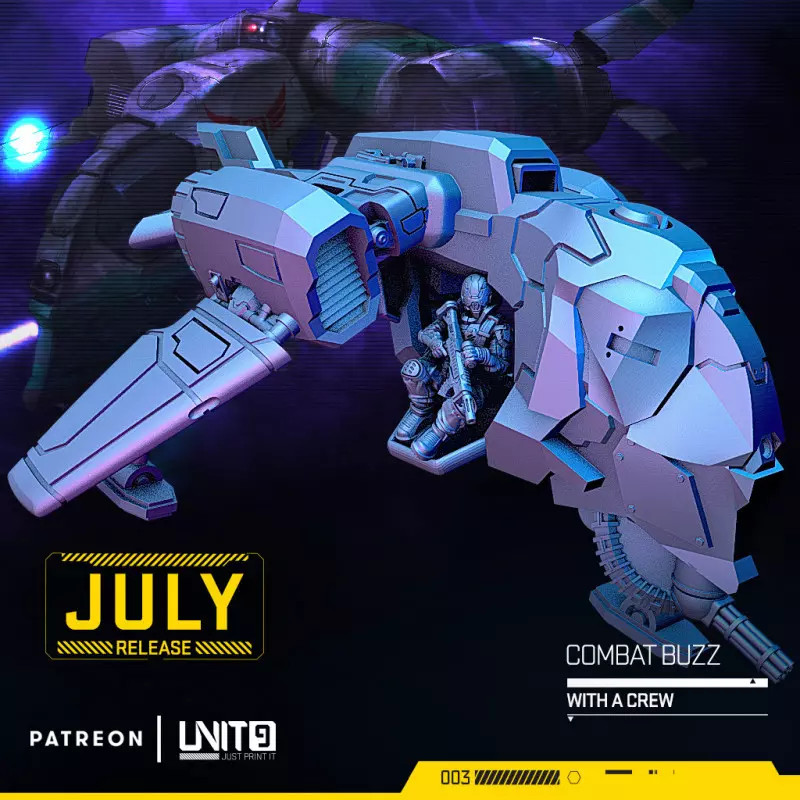 Unit-9 Combat Buzz Figurine Impression 3D haute définition au réalisme saisissant