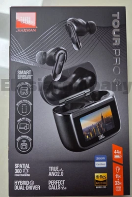 JBL Tour Pro 3 True Wireless ANC Bluetooth Earbuds Smart Charging Case Noir - Photo 1/4