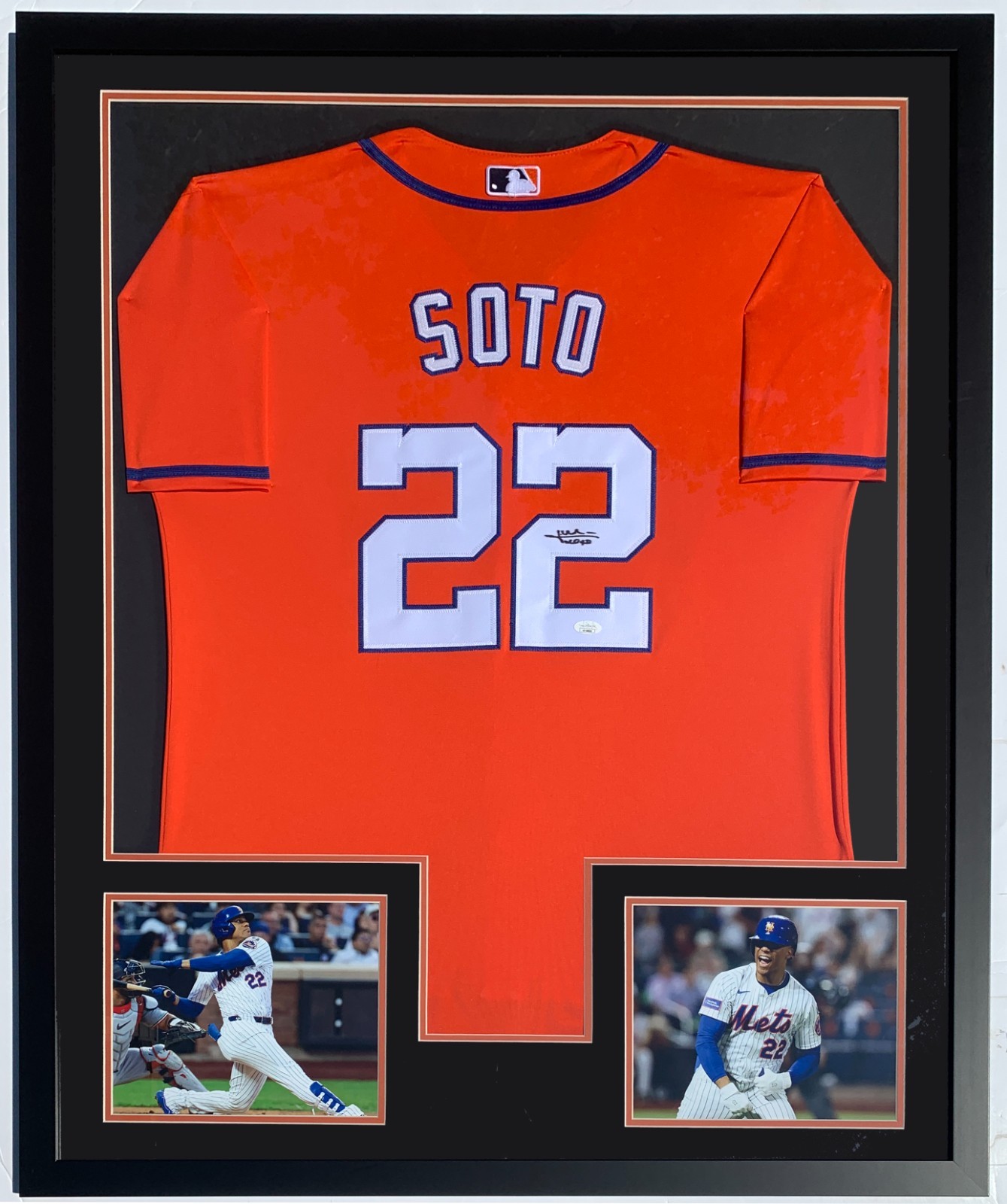 Juan Soto Autographed Signed New York Mets Authentic MLB Jersey JSA COA Framed & Photo 