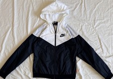 Nike Sportswear Black White Windrunner Windbreaker Jacket Size Small