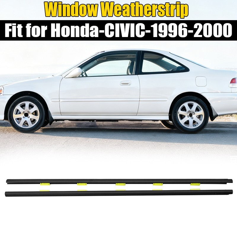 Door Weather Strip Window Belt Seal Molding Trim For 1996-2000 Honda Civic DX EX