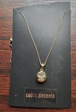 Cubic Zirconia Gold Coloured  Necklace With A Star Pendent