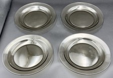 4 x Vintage Retro Arcoroc French Smoked Glass Salad Plates 7.5" / 19 cm